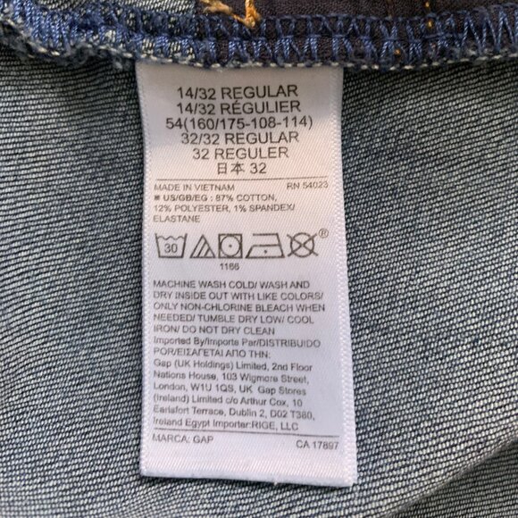 Gap Mid Rise Curvy True Skinny Jeans Dark Indigo 32 / 14 - Picture 10 of 10